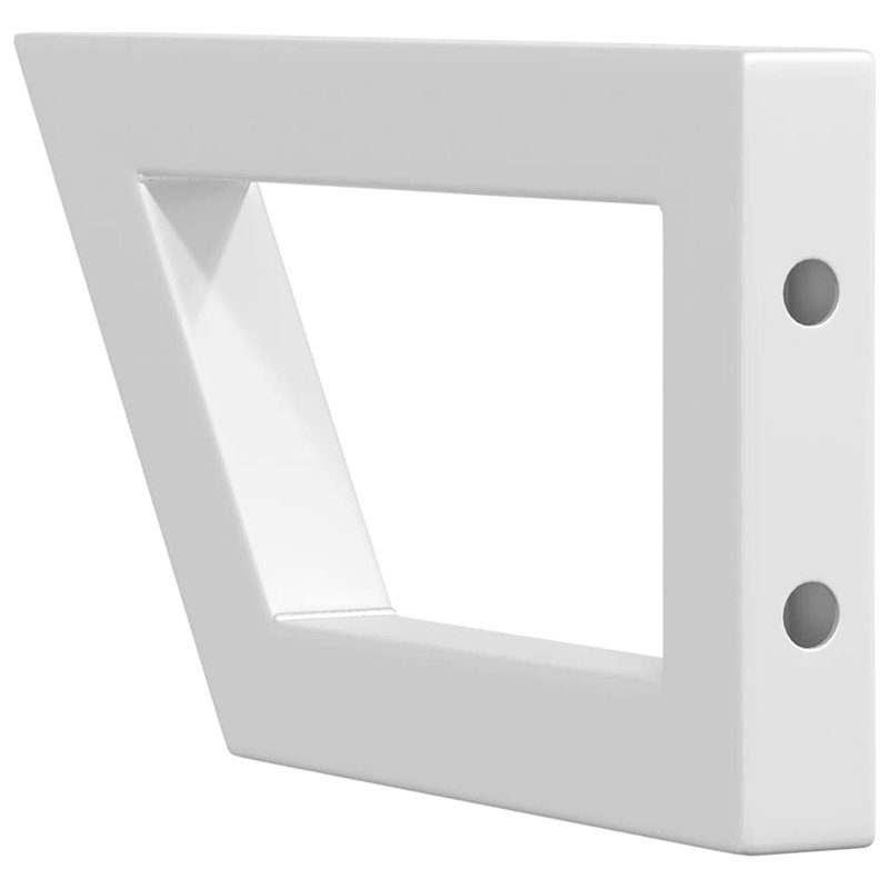  Shelf Brackets For Washbasin 2 Pcs White Trapezium Steel, 3cm H x 30cm W x 15cm D, White