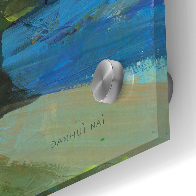 «Rocky Shoreline 1» par Danhui Nai, art mural en verre acrylique, H 24 po x l 24 po x P 0,2 po