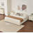 2 Wooden Large Drawers Upholstered Platform Storage Bed-661587842-648440125