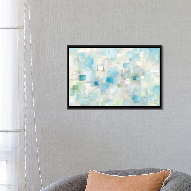 « grid ensemble landscape », impression sur toile, H 18 po x l 26 po x P 1,5 po, Toile encadrée noire, Pas de tapis