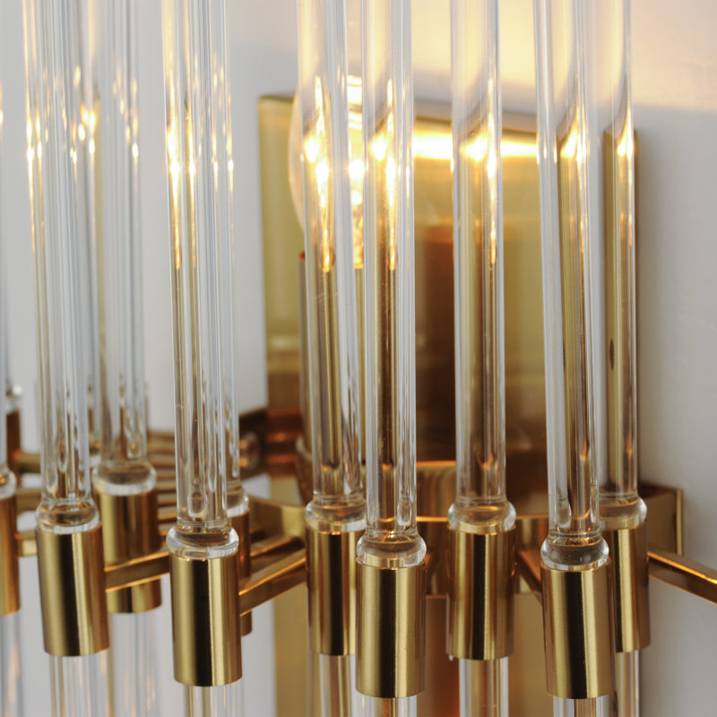 Sardor Steel Flush Mounted Sconce, Heritage Gold