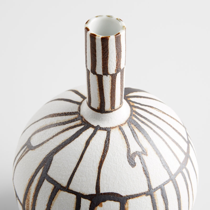 Glass Table Vase, 8.75" H x 6" W x 6" D