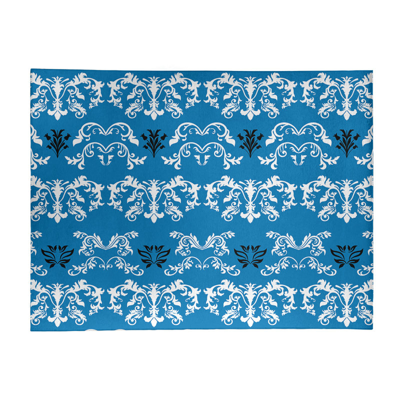 Damask Indoor Rug, Rectangle 9' x 12'