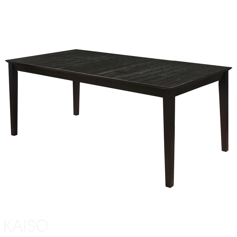 Black Rectangular Extension Leaf Dining Table