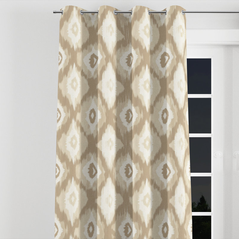 Rideaux Modern - beige avec œillets Baljiwan - 1 panneau, L 52 po x L 84 po, Œillets argentés