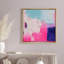 «Pastel Blue and Pink Color Strokes Abstract Modern Art Décor Colorful Wall Art», reproduction sur toile encadrée-1004840043-1004840046