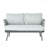 Gray Mariano Steel 4-Pieces Coversation Set Outdoor Furniture-747242881-747242880