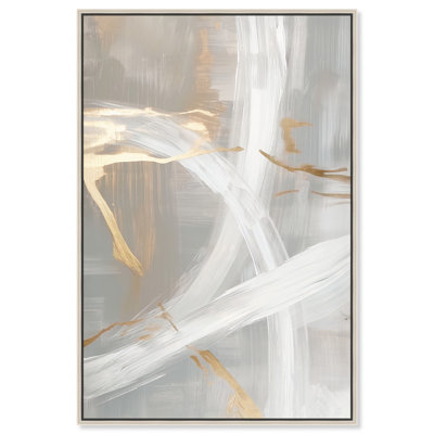 «Silvered Spirals II Canvas Elegant Gold Abstract» par Art Remedy