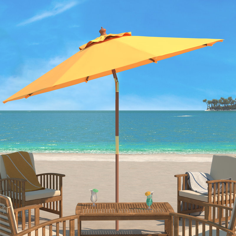 Parasol de marché 9 pi Aldan, 98.8'' H x 105.51'' W x 105.51'' D, Jaune, Octagonal
