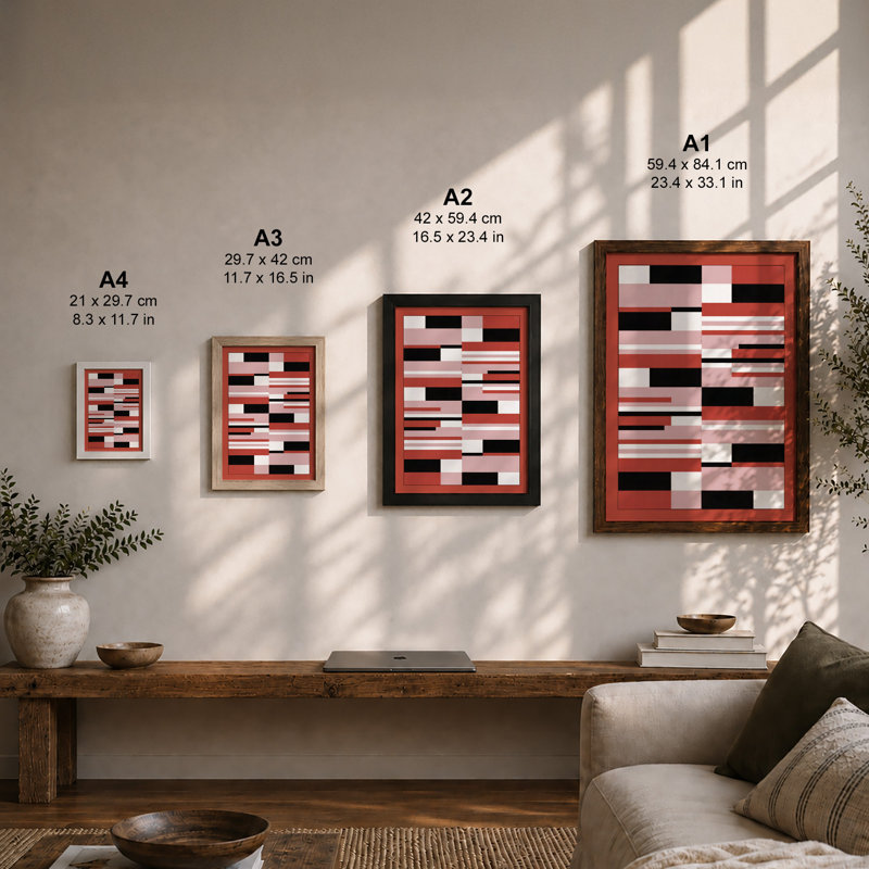 Rhythmic Geometry Geometric - Print, Unframed, A3 - 42.0 x 29.7 cm