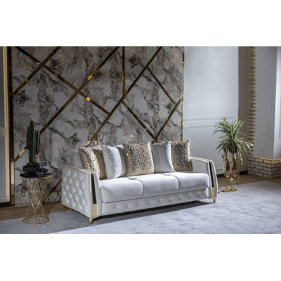 Keivin 88'' Upholstered Sleeper Sofa