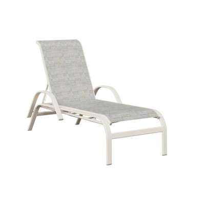 Chaise longue en aluminium mat Berlin