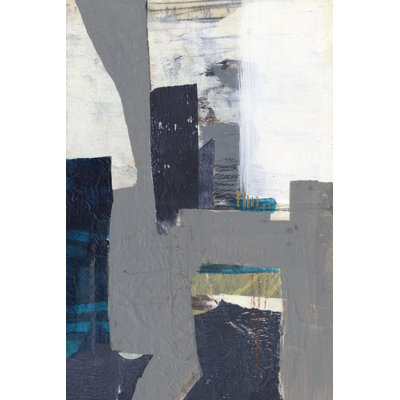 Teal Inset I by Jennifer Goldberger - Wrapped Canvas Painting