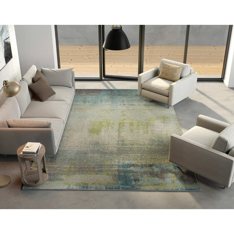 Leonidas Abstract Indoor Rug, Rectangle 6'7" x 9'6"