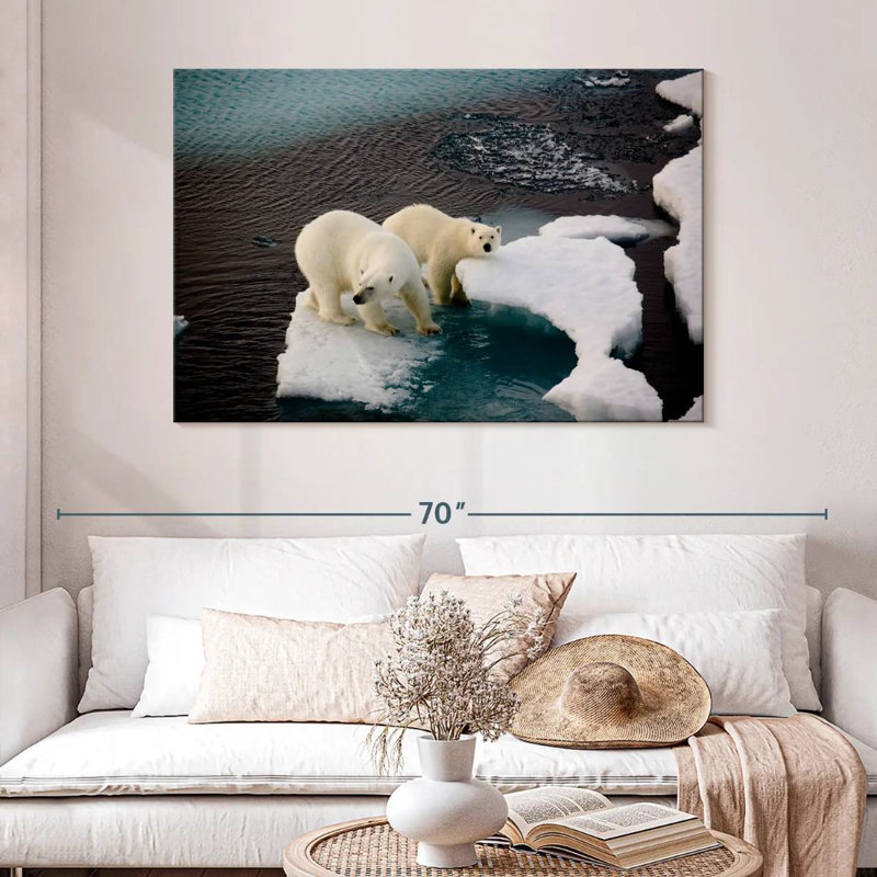 Crowle Ice Floe Polar Bear, 32" H x 48" W