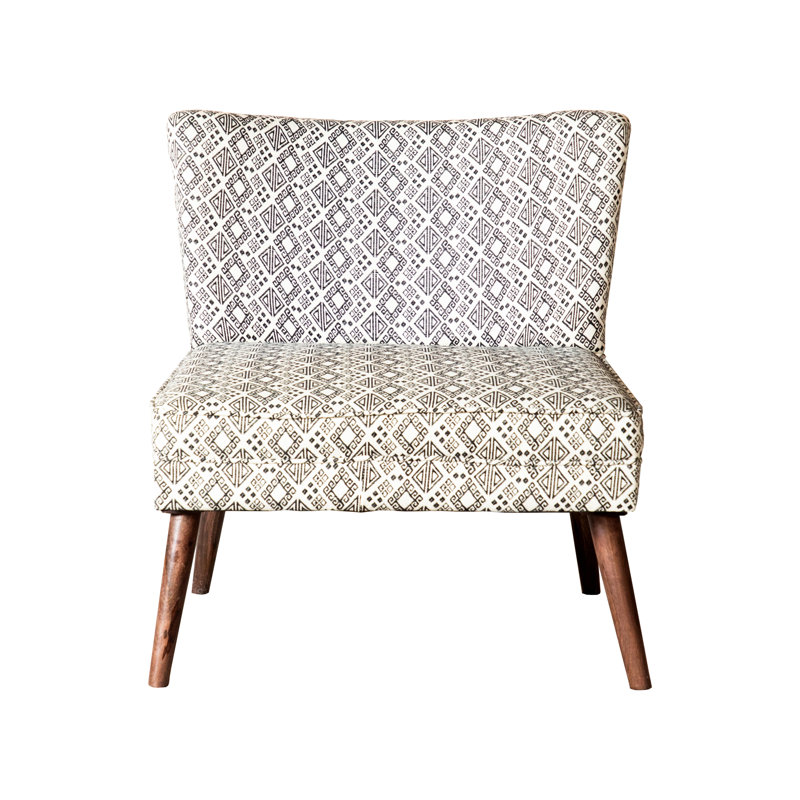 Fauteuil de chambre Troutdale, Noir géométrique