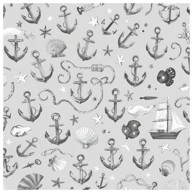 Nautical Anchor Shells Blankets, 50in W x 60in H