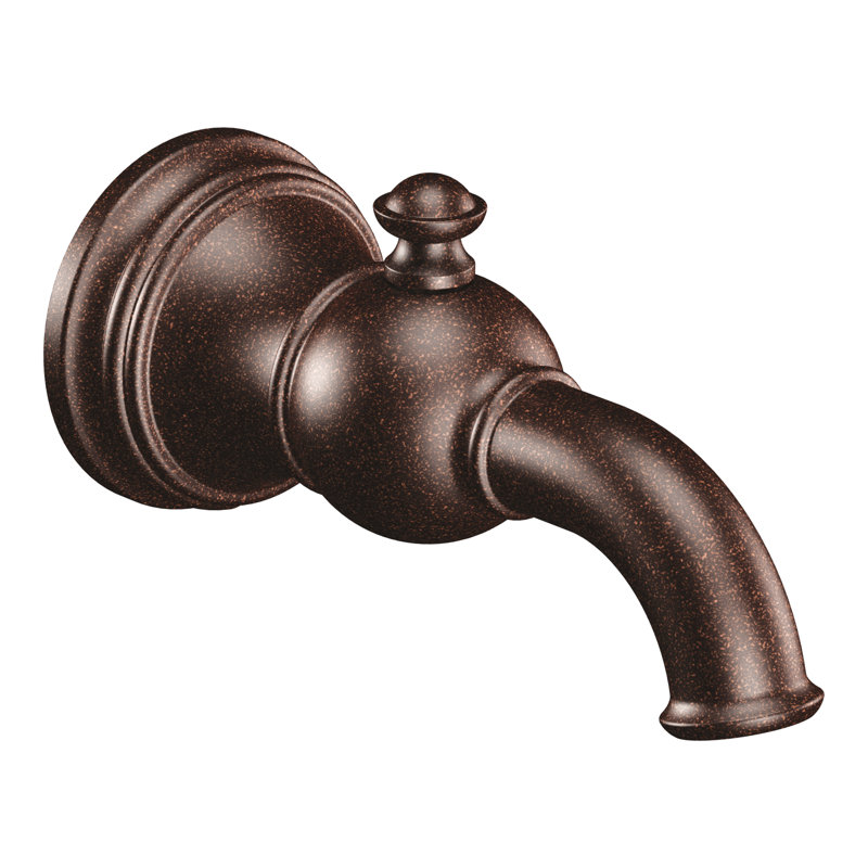 Garniture de bec de baignoire murale à poignée simple avec inverseur Weymouth, Bronze huilé