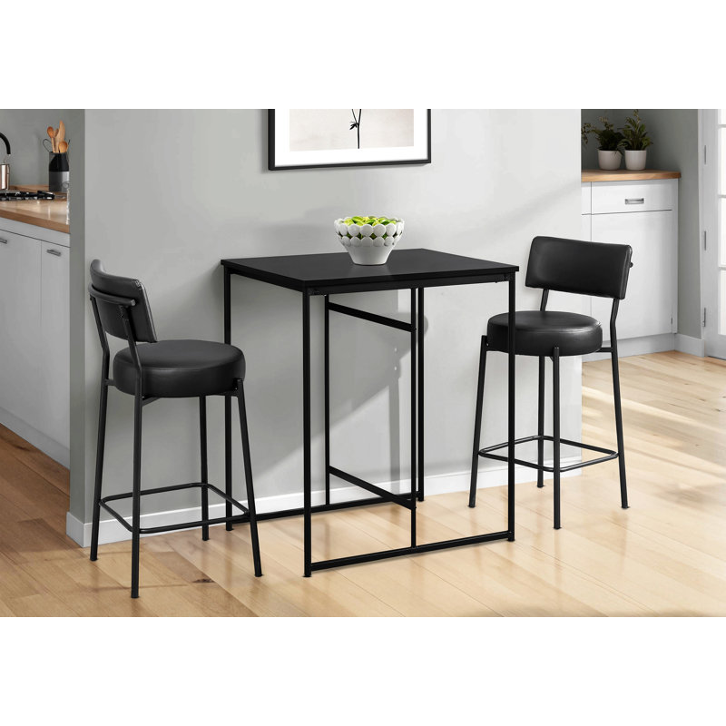 2Pcs Barstool, Counter Height, Kitchen, Leather Look