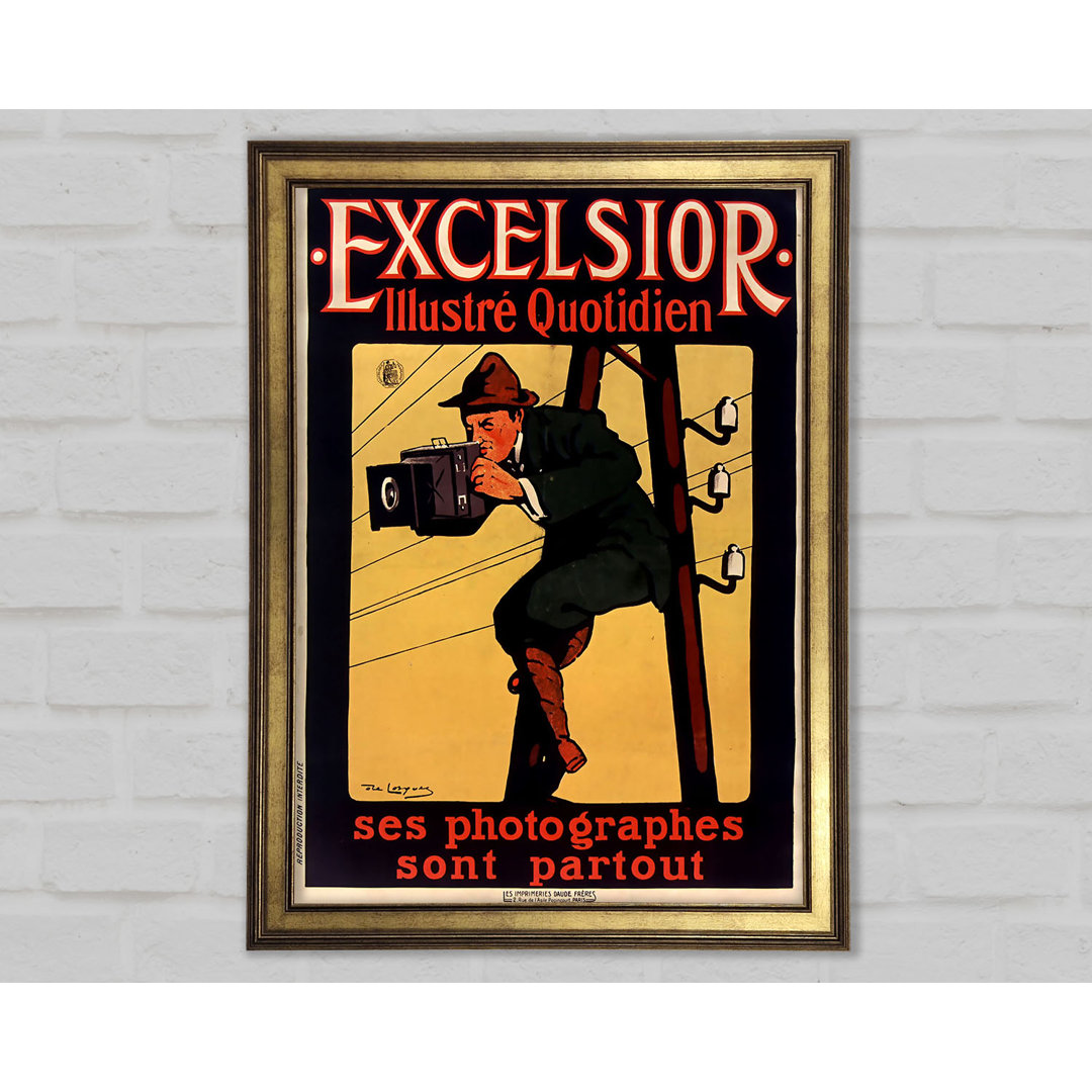 Gerahmtes Leinwandbild Excelsior Affiche