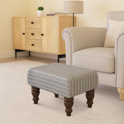 Autryville Wood Turned Leg - Pinstripe Wool