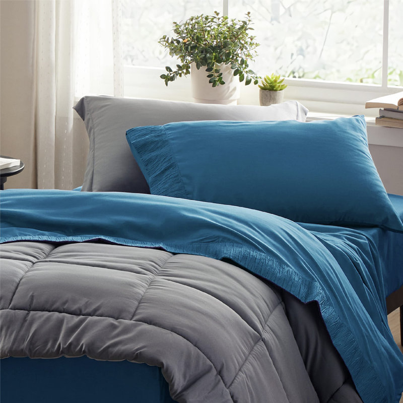 Bedsure Polyester Microfiber Sheet Set Hotel Luxury Sheets, Easy Care Cooling Bed Sheet Set 84GSM（65" x 95"）GentleSoft™️