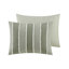 Literie en coton pour lit double / grand lit - rayée avec des accents pour la chambre à coucher Housse de couette ornée d'une bordure contrastante