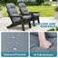 Chaise d'extérieur avec coussin de siège gris, ensemble de deux pièces.-747905310