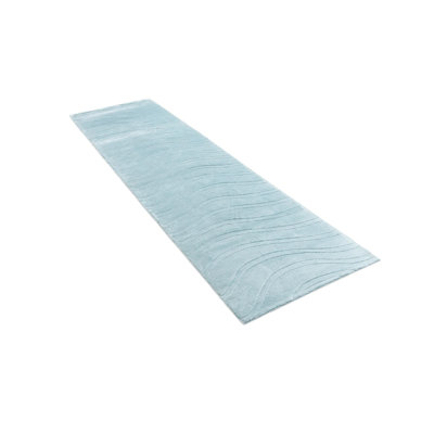 Tapis de couloir turquoise Indira