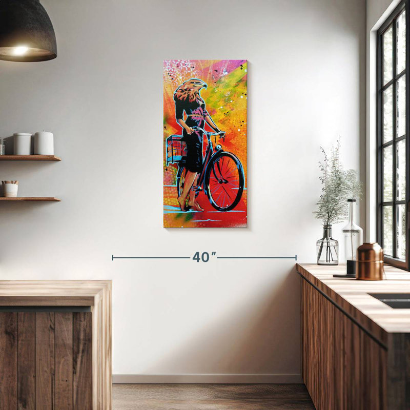 Cycle Roaring, 36" H x 18" W