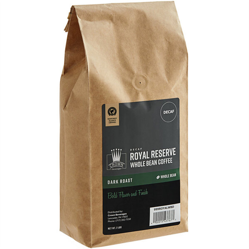 Crown Beverages Royal Reserve Sumatra café décaféiné à grains entiers 2 lb WS-999ROYALWBD