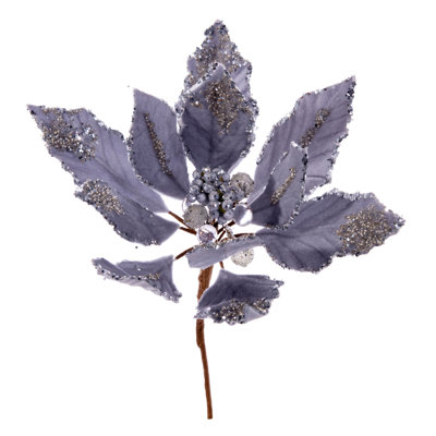Vickerman Double Sided Artificial Velvet Poinsettia Pick