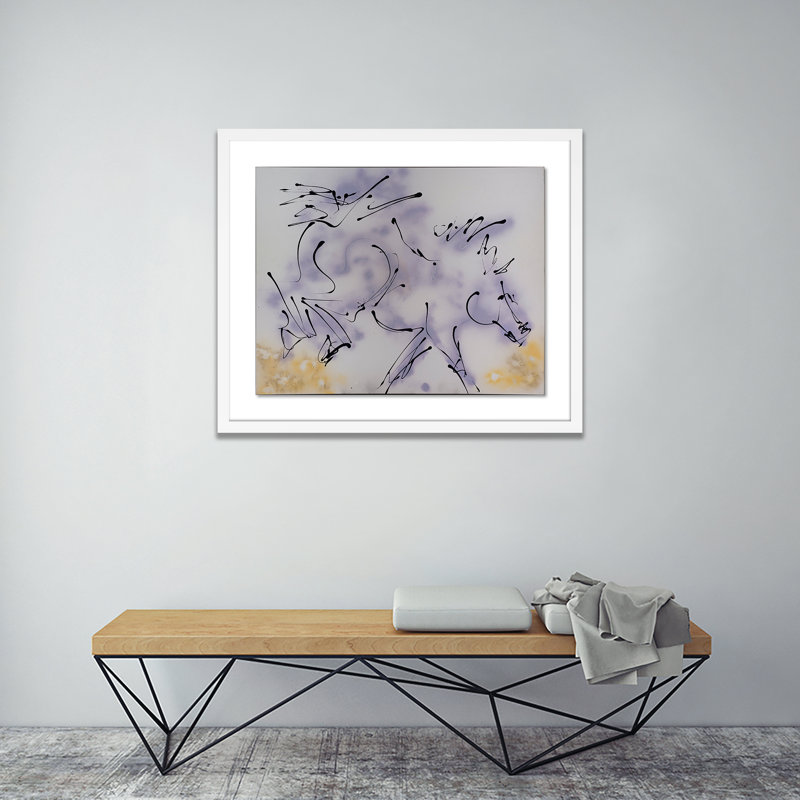 Couples II Painting by Donna Bernstein, White, 40" H x 48" W x 2.5" D