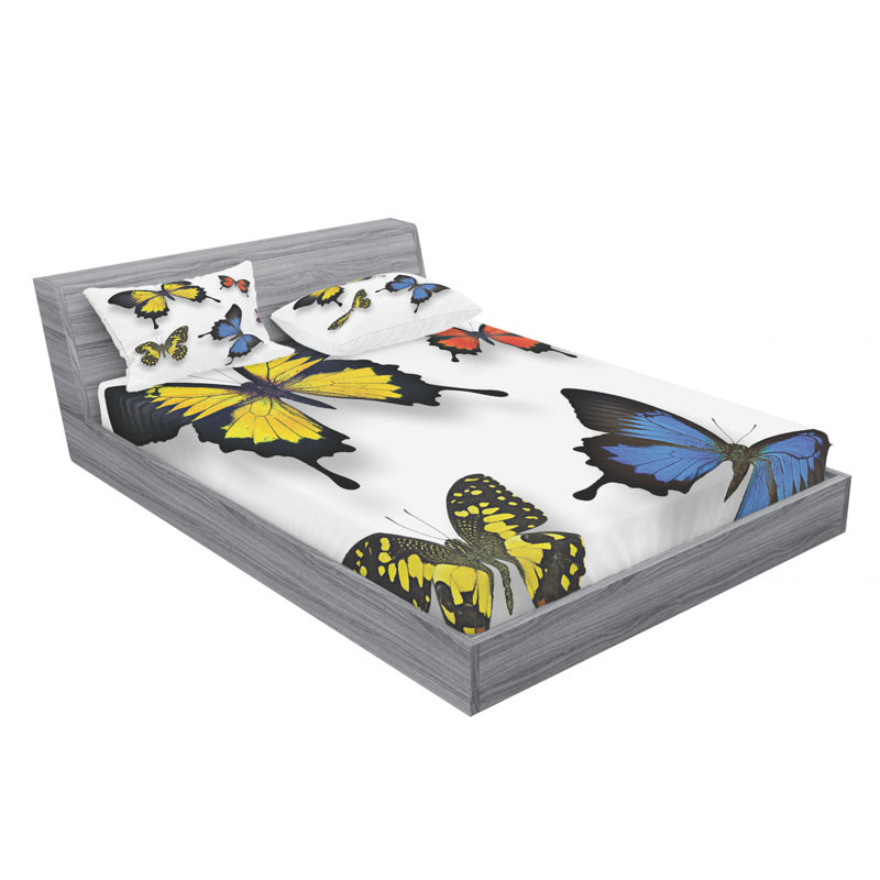 Microfiber Sheet Set, Queen Sheet Set with Fitted Sheet