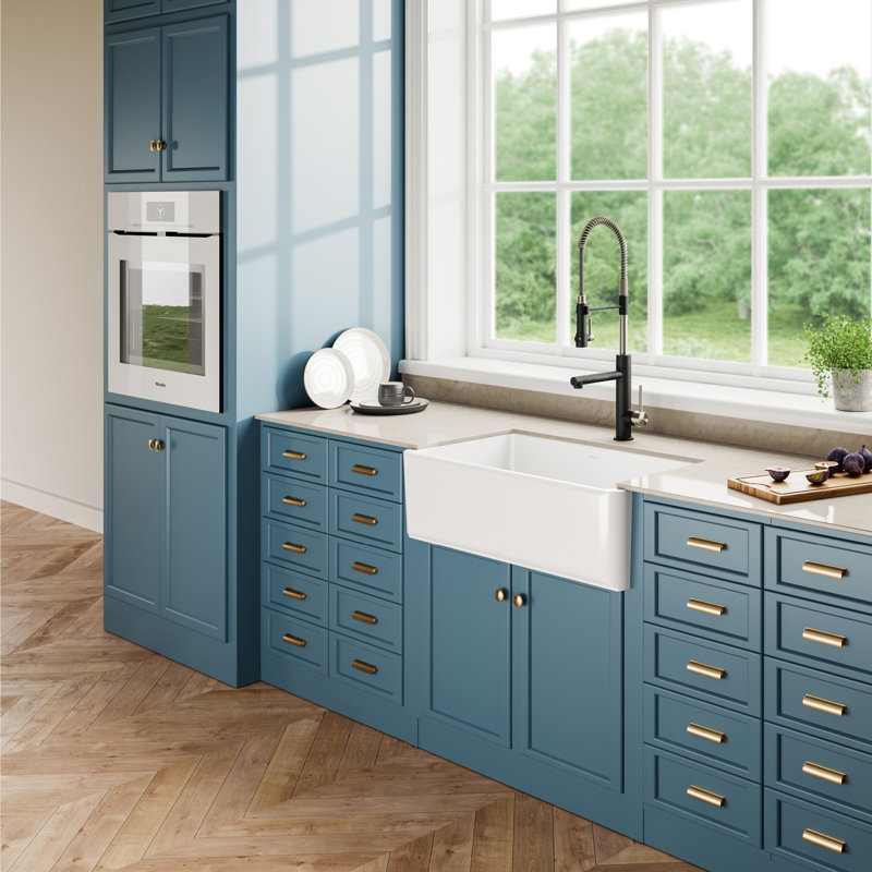 Évier de cuisine KRAUS Turino ™ réversible 33 pouces L, Gloss White