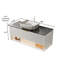 Meuble-lavabo 48 po avec lavabo, armoire de rangement en contreplaqué flottant, 2 tiroirs et tablette à rayures fines, capteur de lumière, vasque en céramique à motif marbré et plateau en pierre frittée noire, pré-assemblé, blanc-1588874518