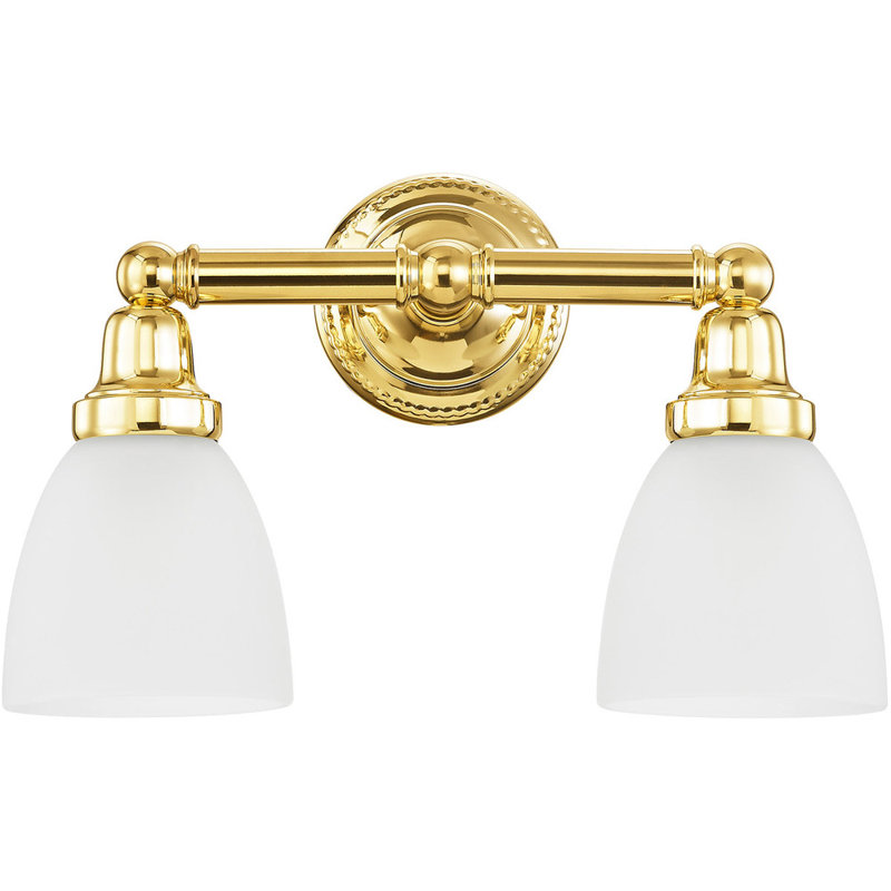 2 - Light Vanity Light, Polished Brass