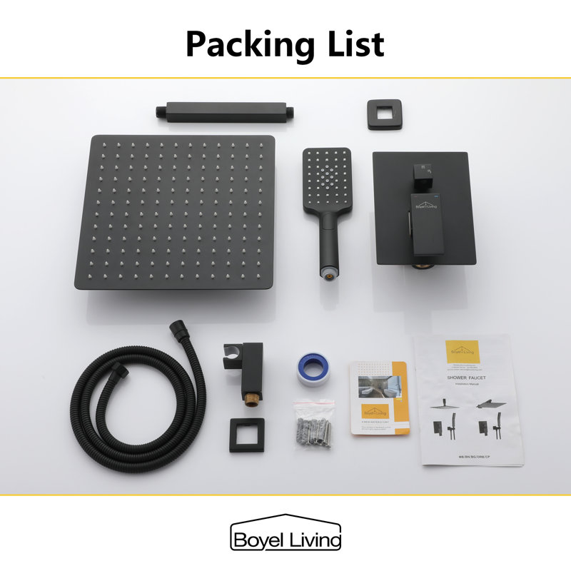 All-In-One Kit with Rough in-Valve, Matte Black