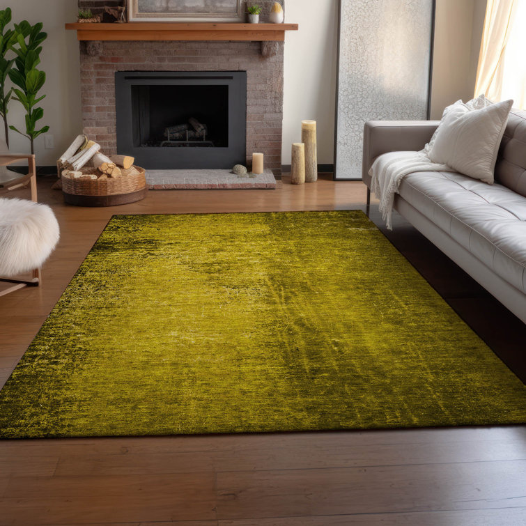 Premium Machine Washable Cerrito AMF554 Gold Rug