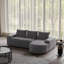 Canapé modulaire en chenille modulaire en L 99 po-2139805969