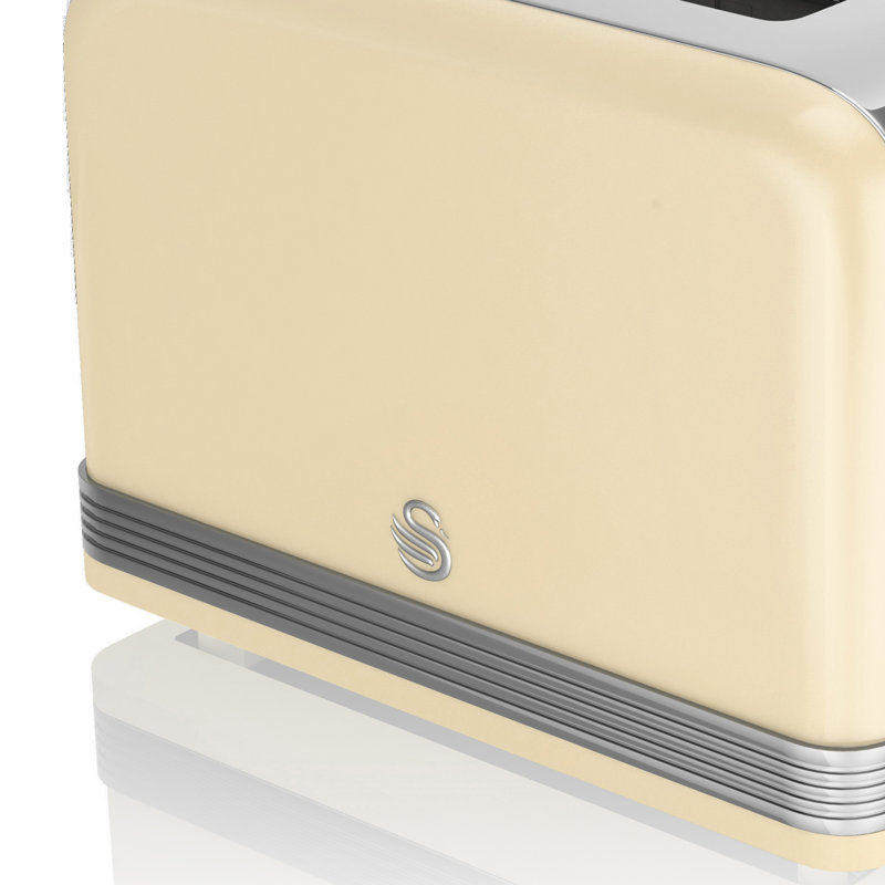 Retro 4 Slice Toaster, Cream