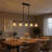 Abner 41" 5-Light Kitchen Island Grid Glass Pendant Light