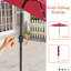 Parasol de marché éclairé 7 pi 6 po Acworth-591630929