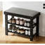 Petit banc, banc de rangement pour chaussures, banc d'entrée à 3 niveaux-135237447