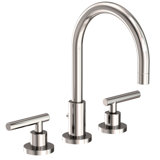 East Linear Widespread Bathroom Faucet with Drain Assembly