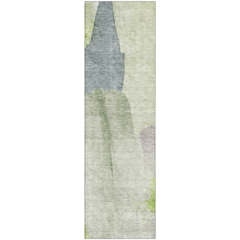 Premium Machine Washable Mouton Abstract Rug, Runner 2'3" x 7'6"