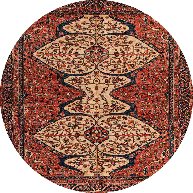 Tapis abstrait 4183, Rond 4 pi
