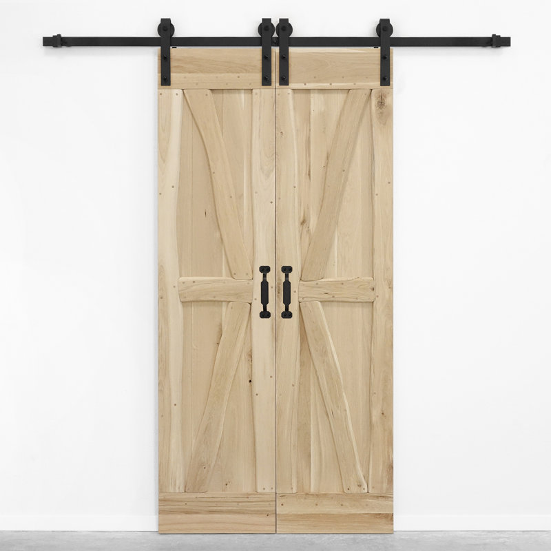 Solid Oak Barn Door Unfinished, Unfinished