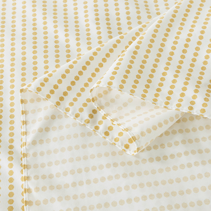 Ensemble de couvre-lit en microfibre , Or, Couvre-lit très grand / couvre-lit + 2 taies déc