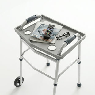Table-plateau avec porte-gobelets Bluestone, gris